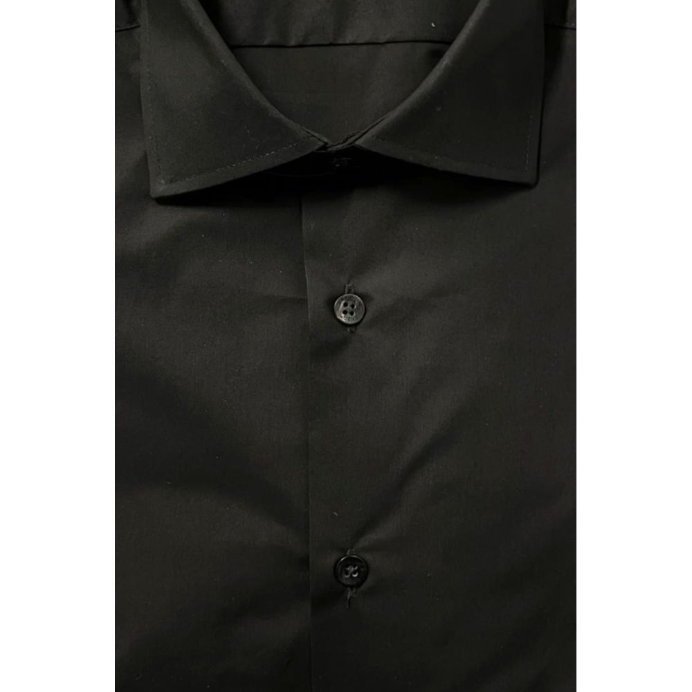 Baldinini Trend Black Cotton Men's Shirt - Image 3
