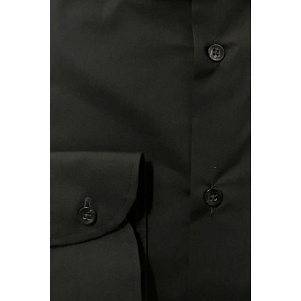 Baldinini Trend Black Cotton Men's Shirt - Image 4