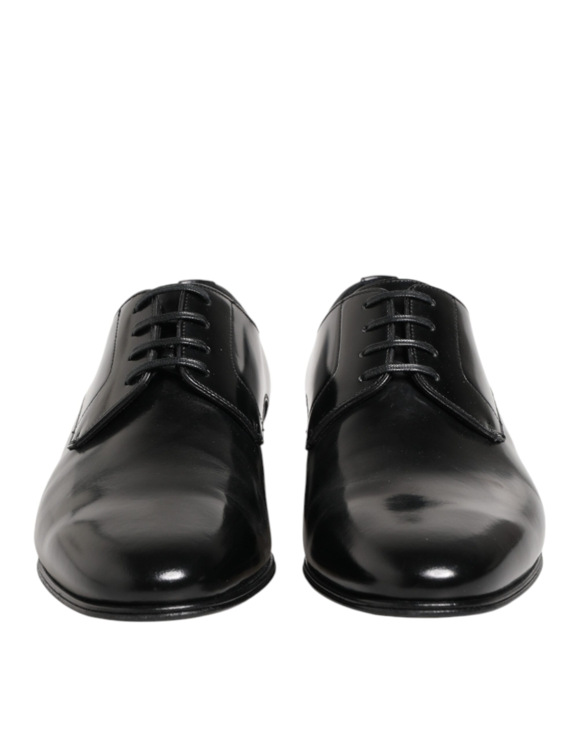 Dolce & Gabbana Black Calfskin Leather Derby Men Dress Shoes - Image 3