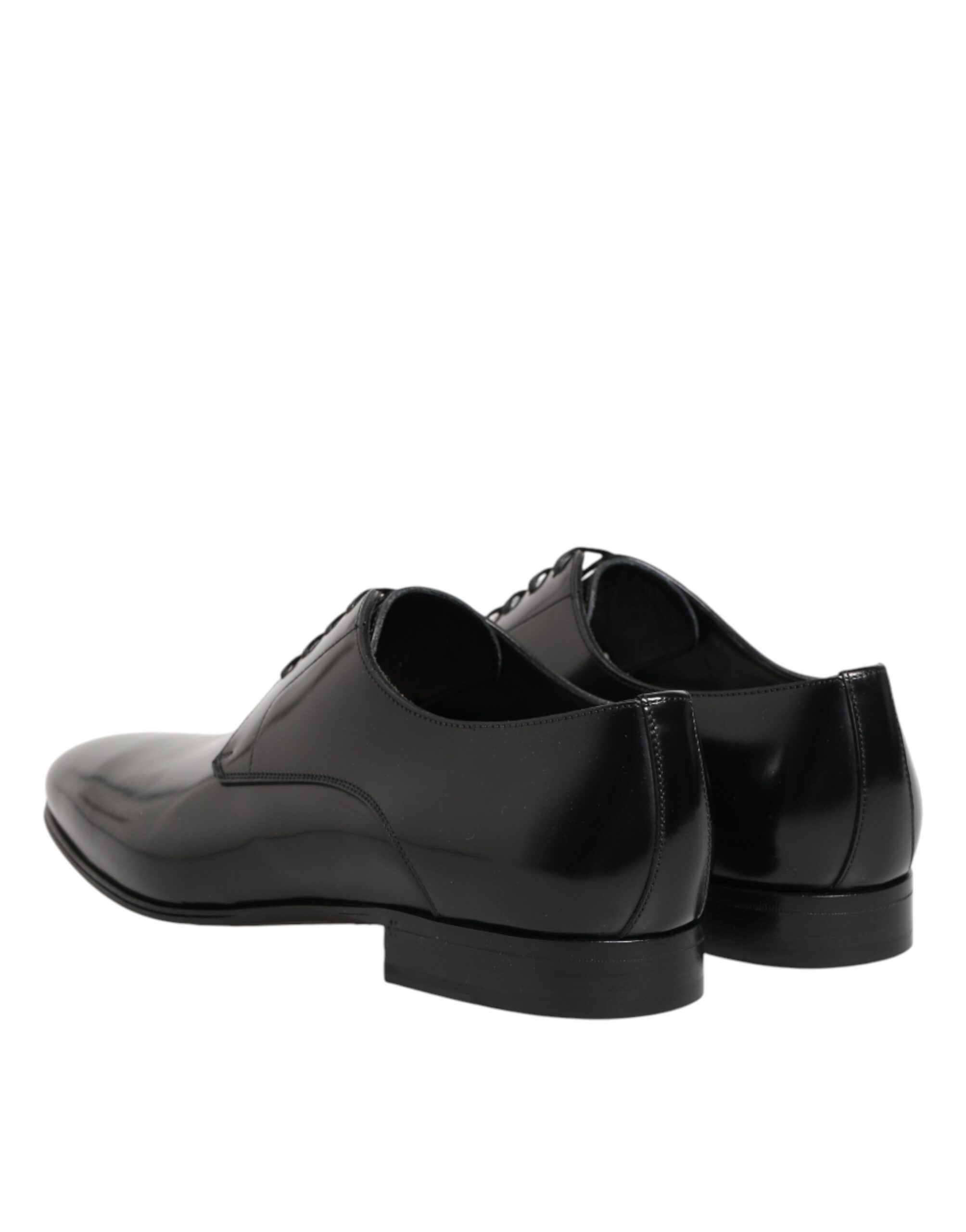 Dolce & Gabbana Black Calfskin Leather Derby Men Dress Shoes - Image 6