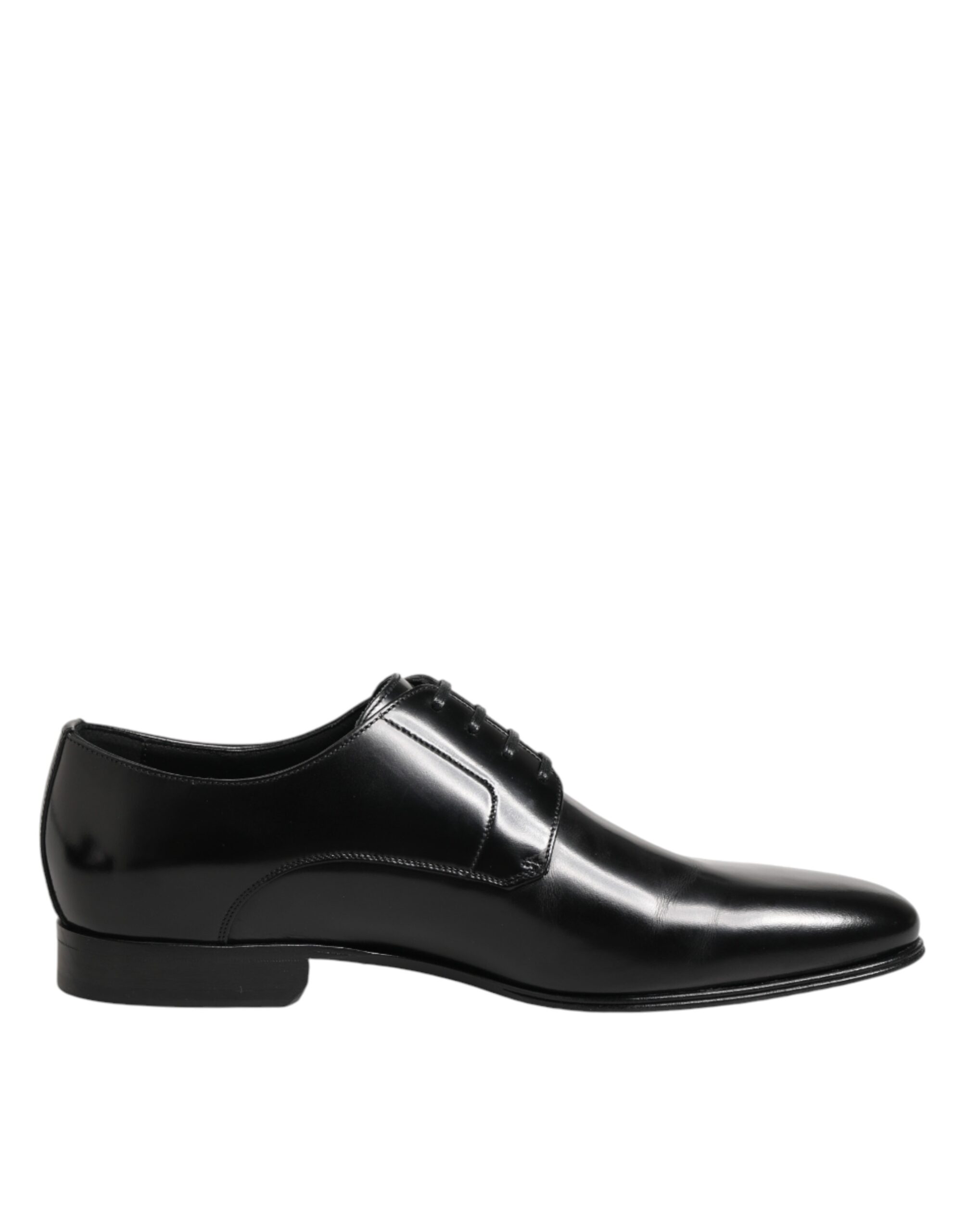 Dolce & Gabbana Black Calfskin Leather Derby Men Dress Shoes - Image 2