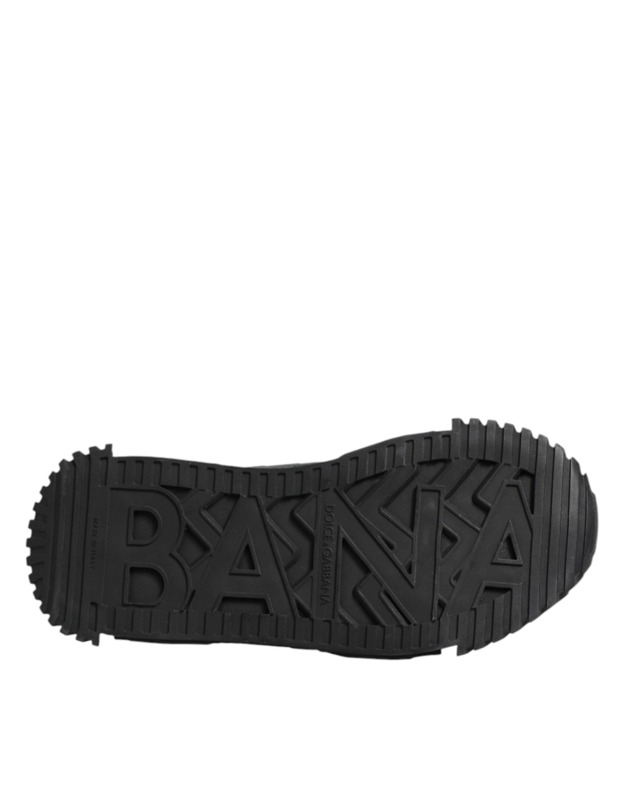 Dolce & Gabbana Black Logo Lace Low Top NS1 Sneakers Shoes - Image 8