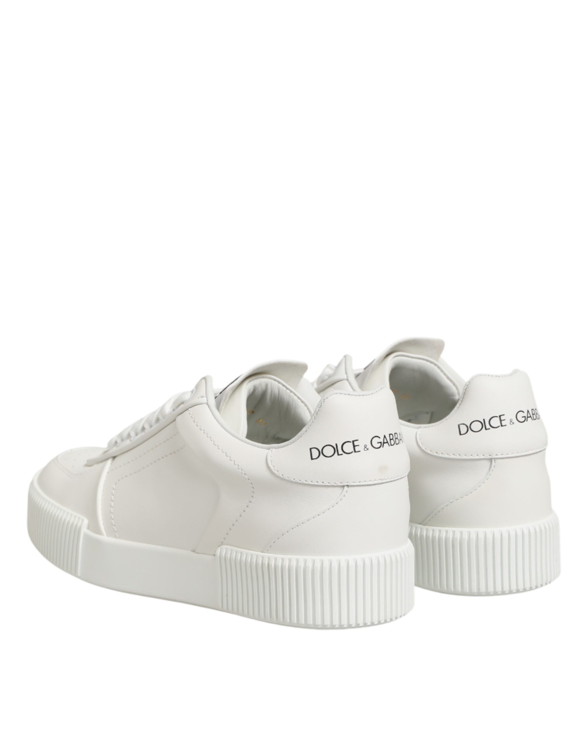 Dolce & Gabbana White Leather MIAMI Low Top Sneakers Shoes - Image 6