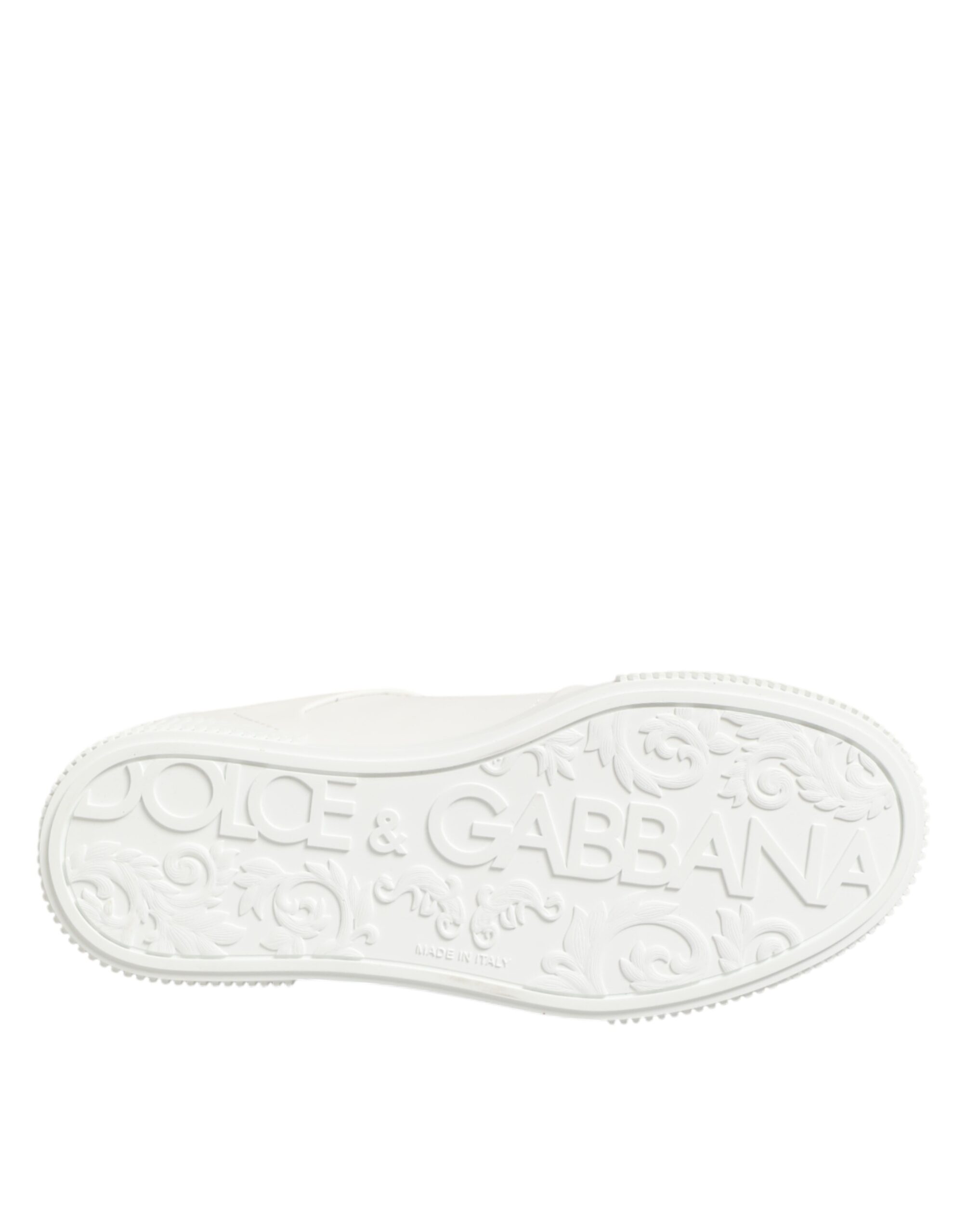 Dolce & Gabbana White Leather MIAMI Low Top Sneakers Shoes - Image 8