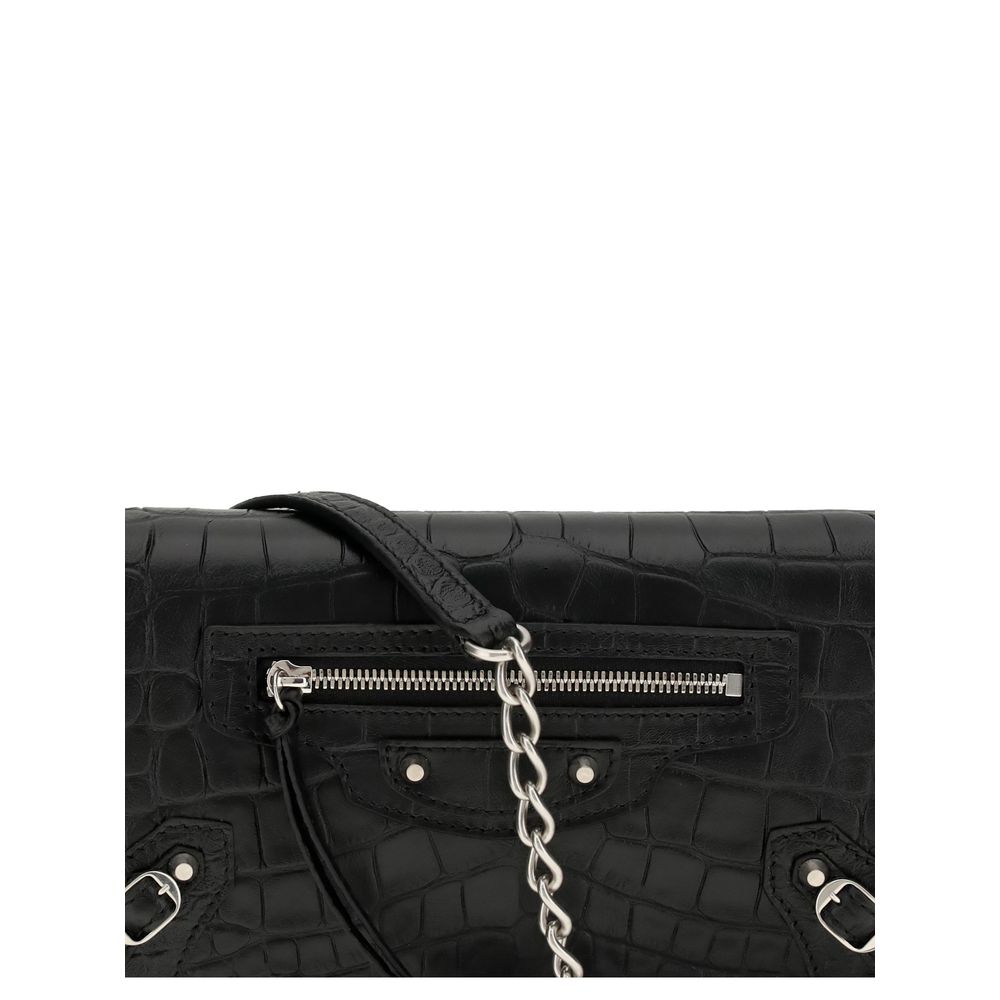 Balenciaga Black Calf Leather Bos Taurus Shoulder Bag - Image 4
