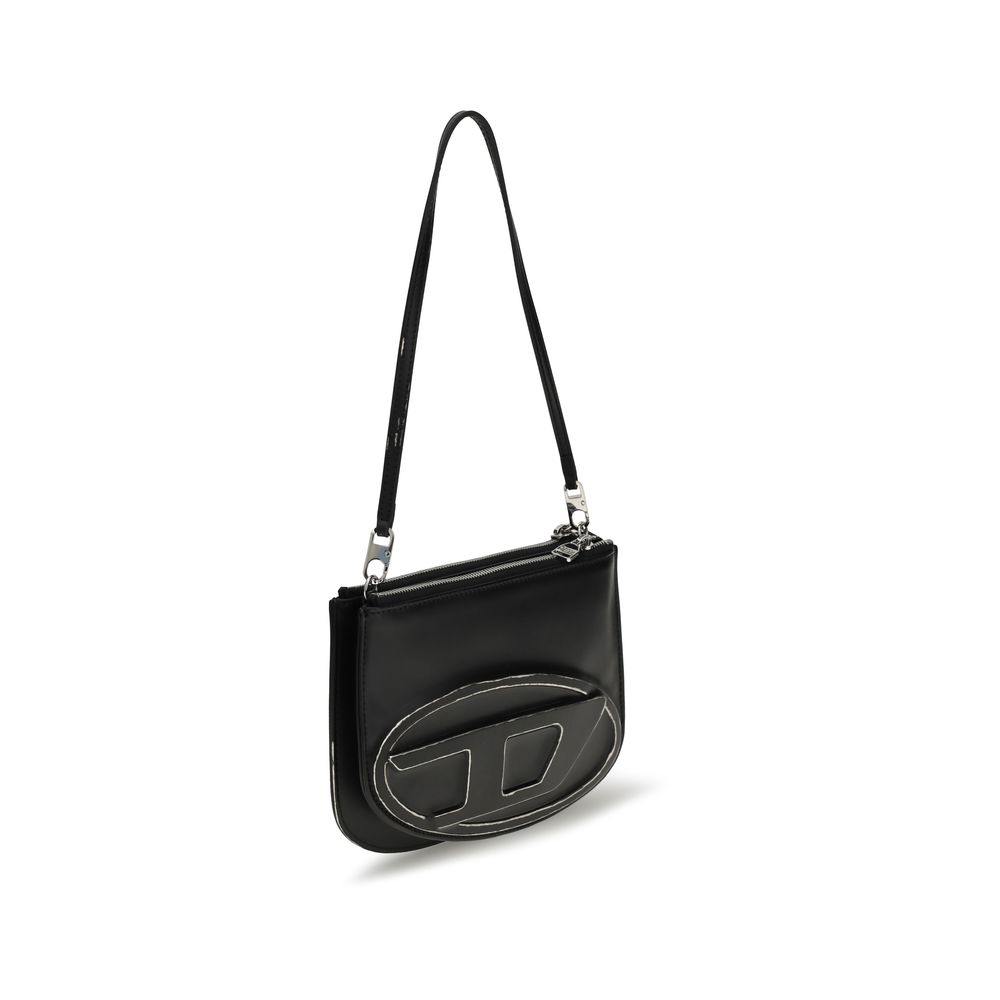 Diesel Black Calf Leather Bos Taurus Shoulder Bag - Image 2