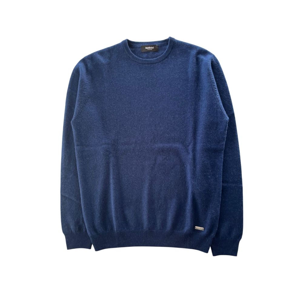 Baldinini Trend Blue Cashmere Men Sweater - Image 2