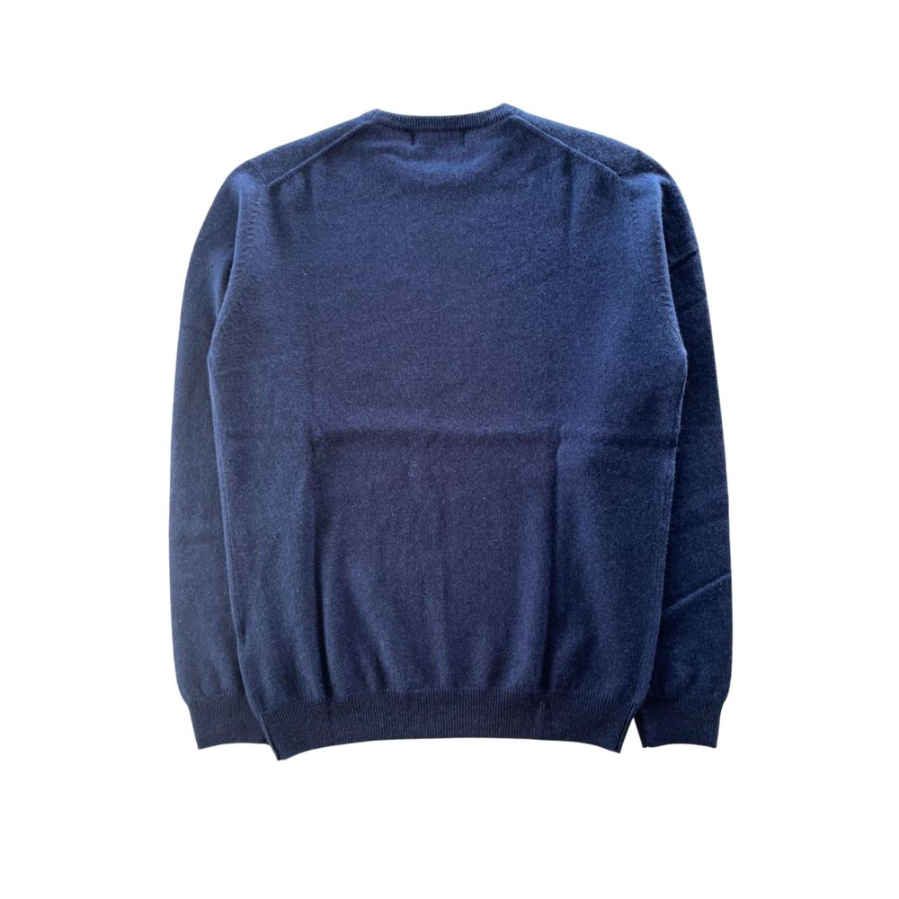 Baldinini Trend Blue Cashmere Men Sweater - Image 3