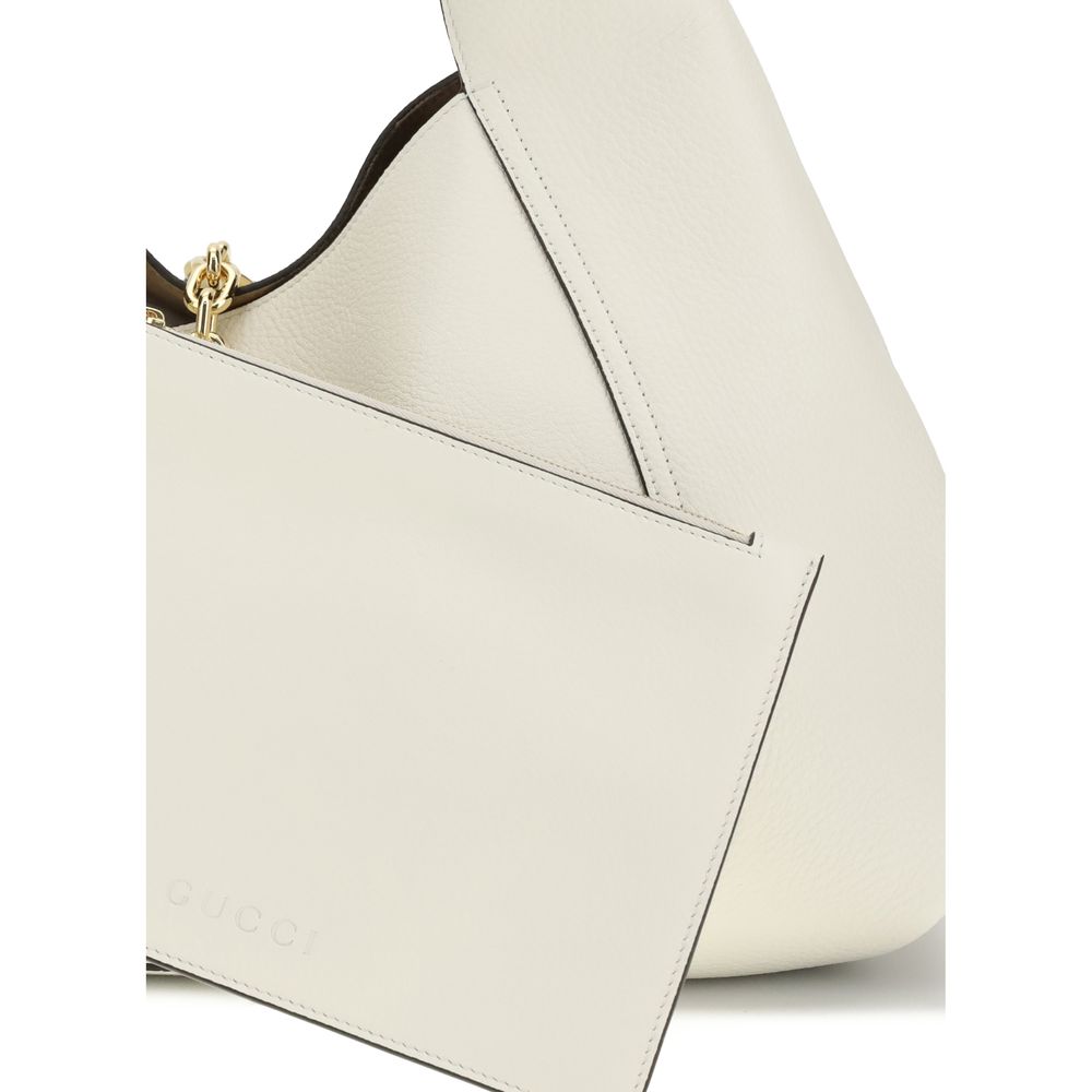 Gucci White Calf Leather Bos Taurus Shoulder Bag - Image 4
