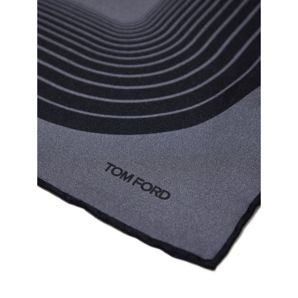 Tom Ford Gray Silk Pocket Square - Image 3