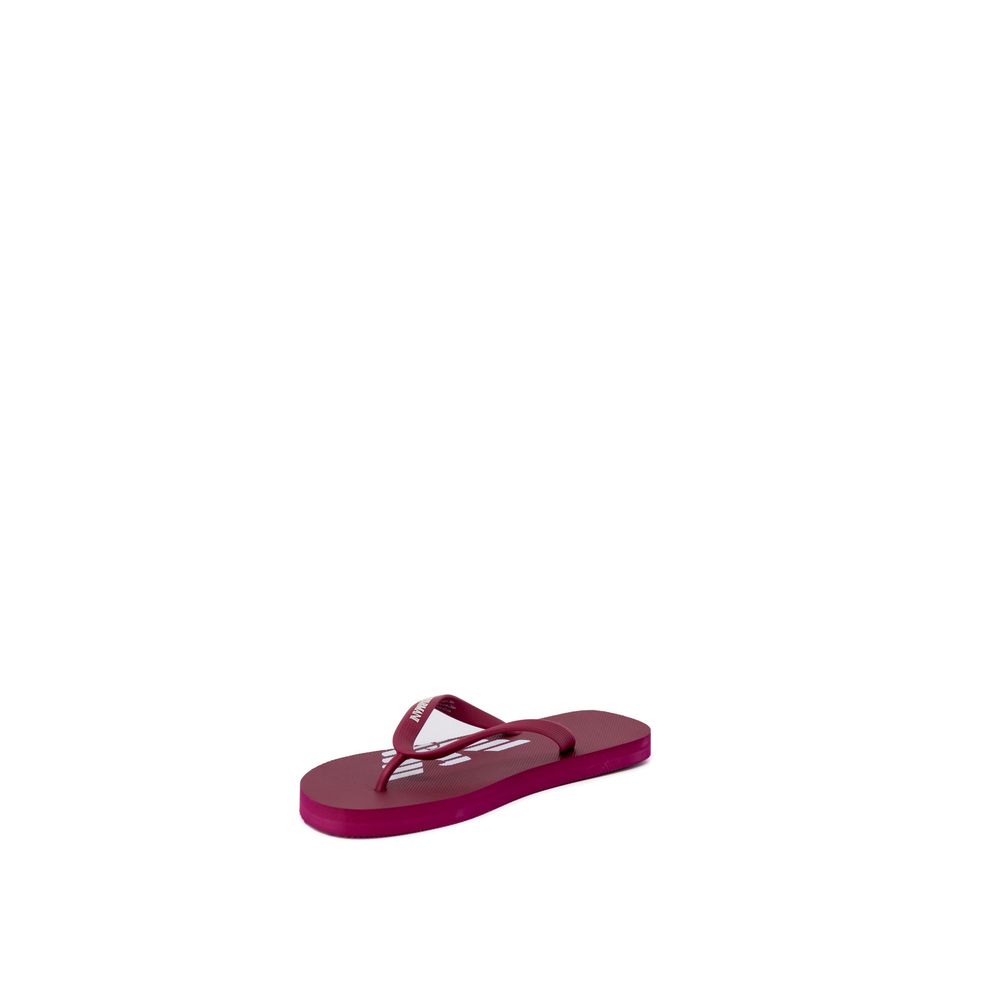 Emporio Armani Underwear Red Rubber Flip-Flop Sandals - Image 2