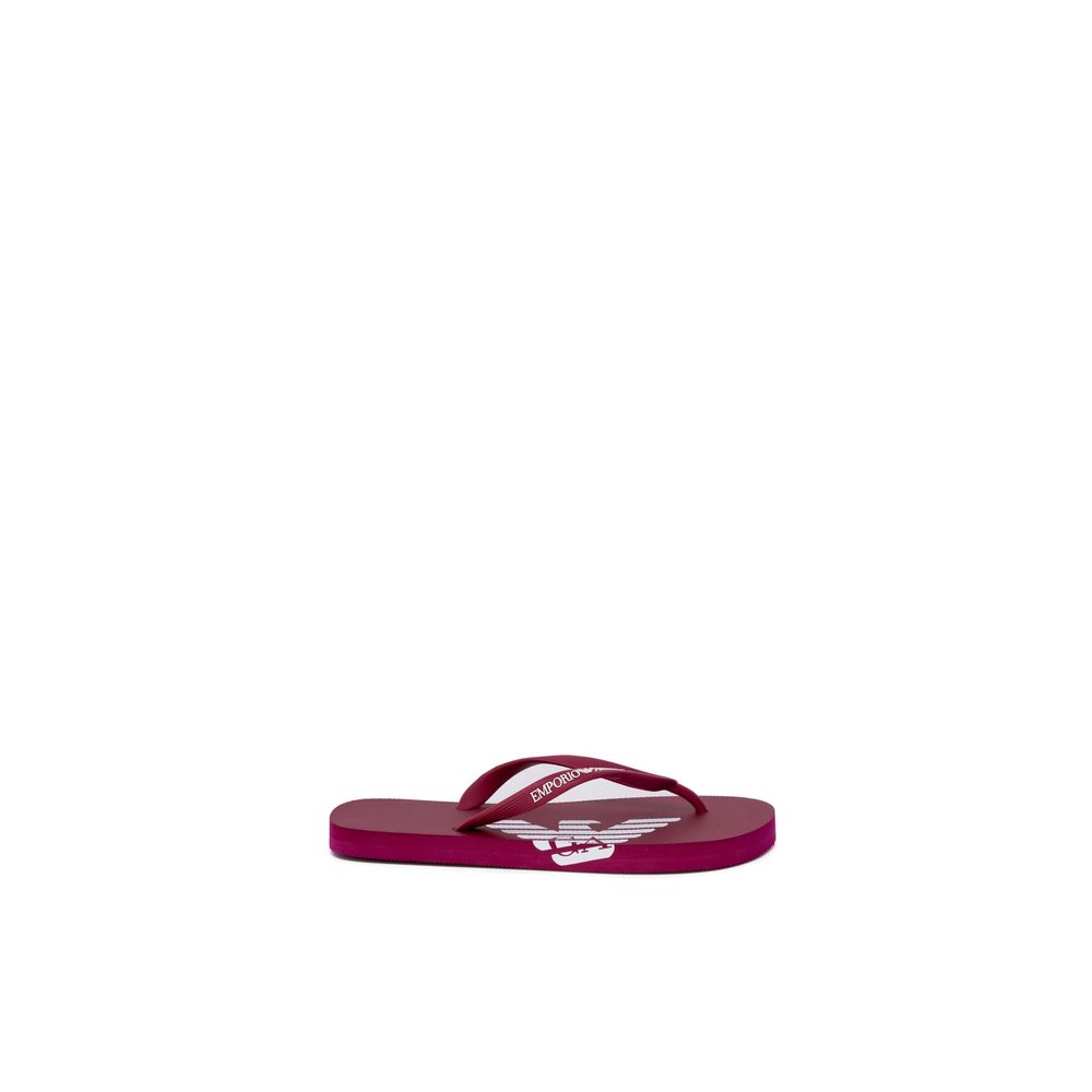 Emporio Armani Underwear Red Rubber Flip-Flop Sandals - Image 4