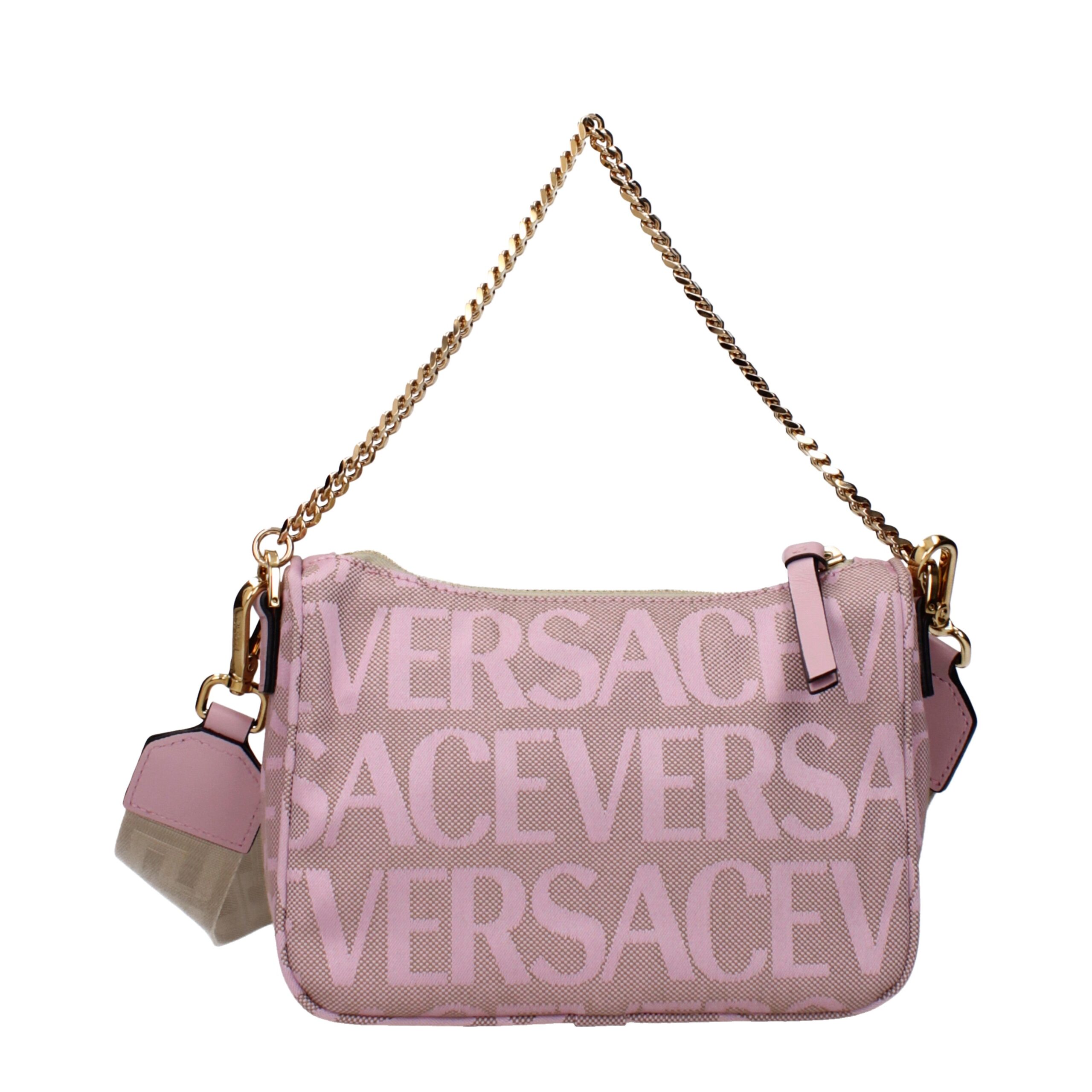 Versace Pink Fabric Handbag - Image 3