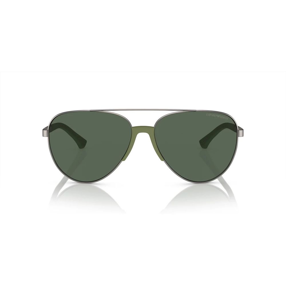 Emporio Armani Gray Metal Sunglasses - Image 2