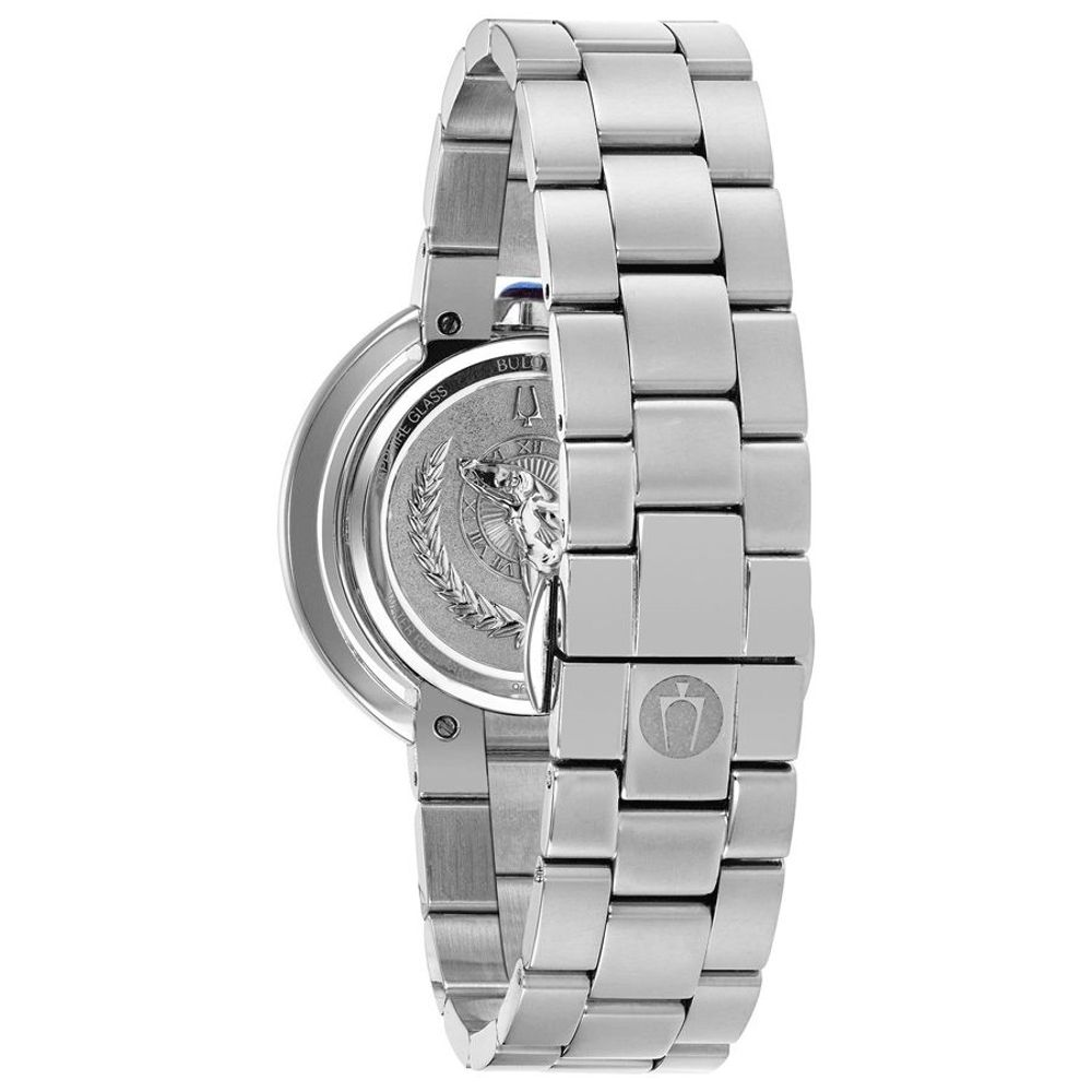 Bulova Gray Stainless Steel Dress Watch - Image 2