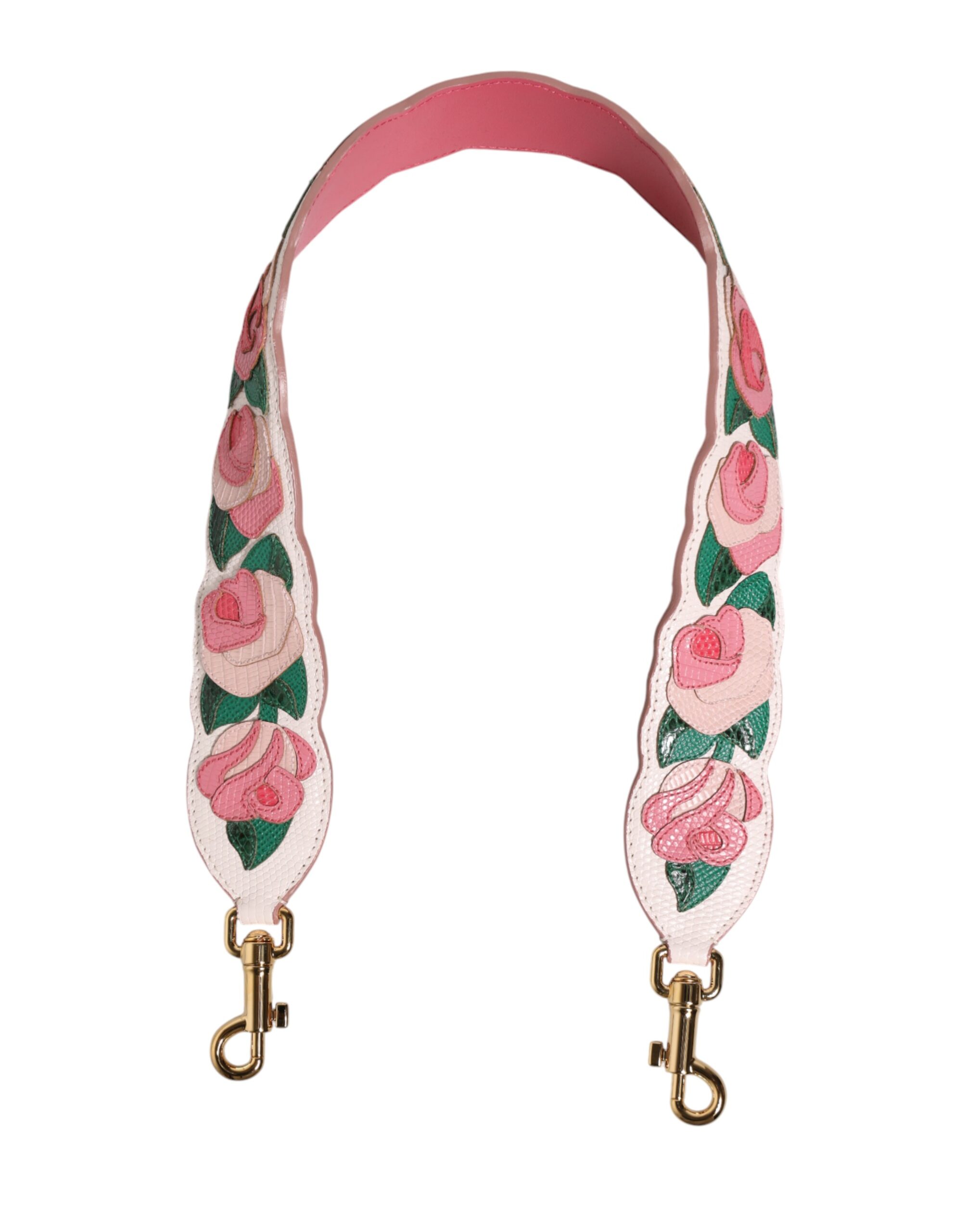 Dolce & Gabbana Strap White Floral Calf Leather Bag Accessory Shoulder - Image 2