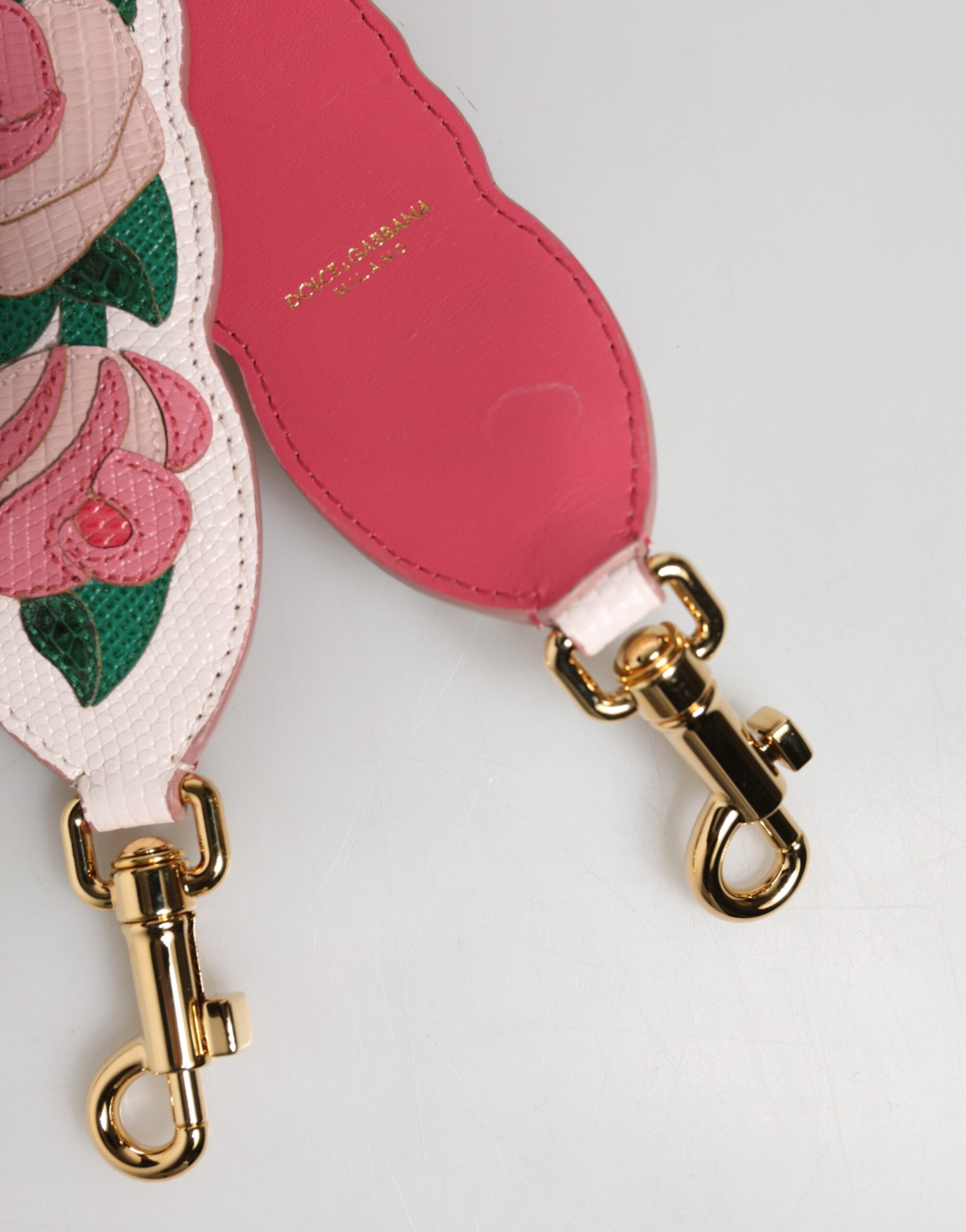 Dolce & Gabbana Strap White Floral Calf Leather Bag Accessory Shoulder - Image 4