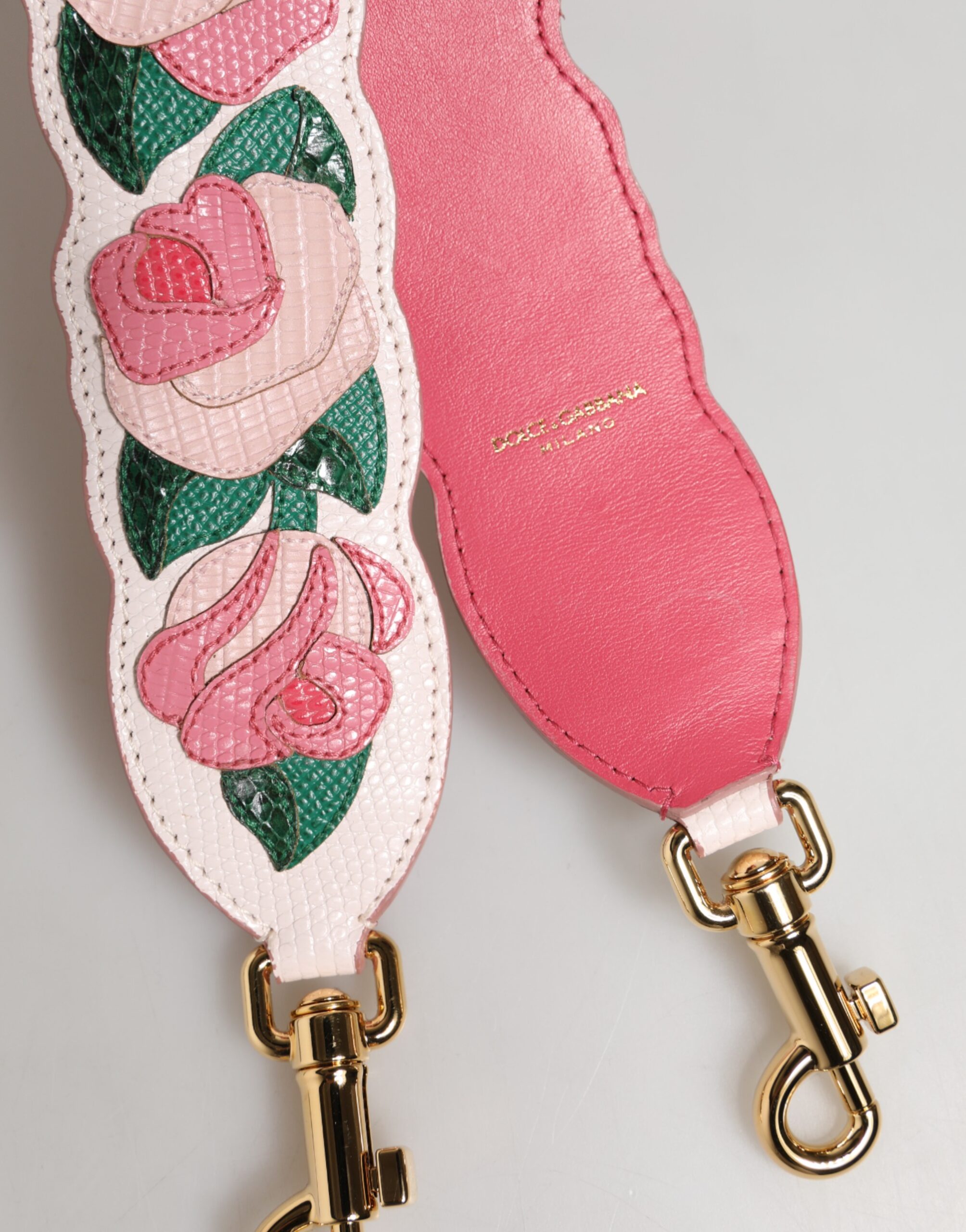 Dolce & Gabbana Strap White Floral Calf Leather Bag Accessory Shoulder - Image 5