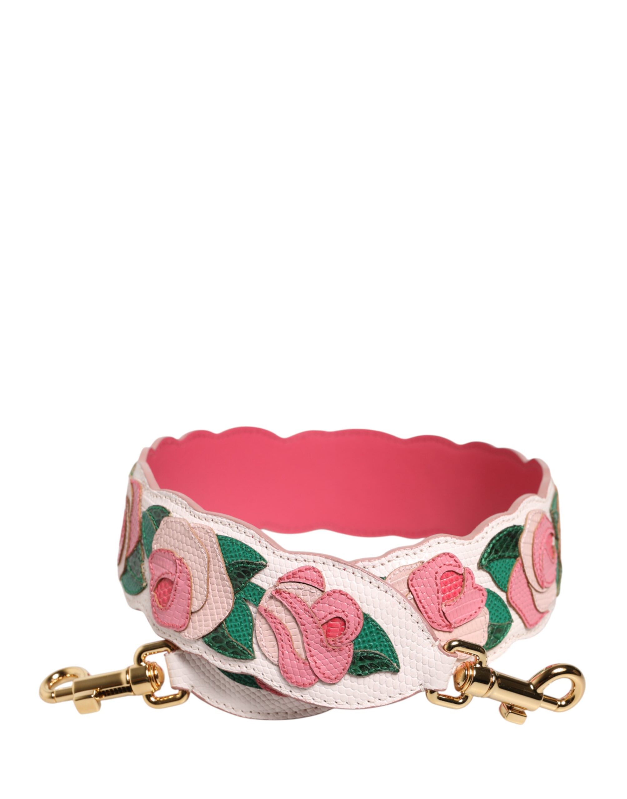 Dolce & Gabbana Strap White Floral Calf Leather Bag Accessory Shoulder - Image 6