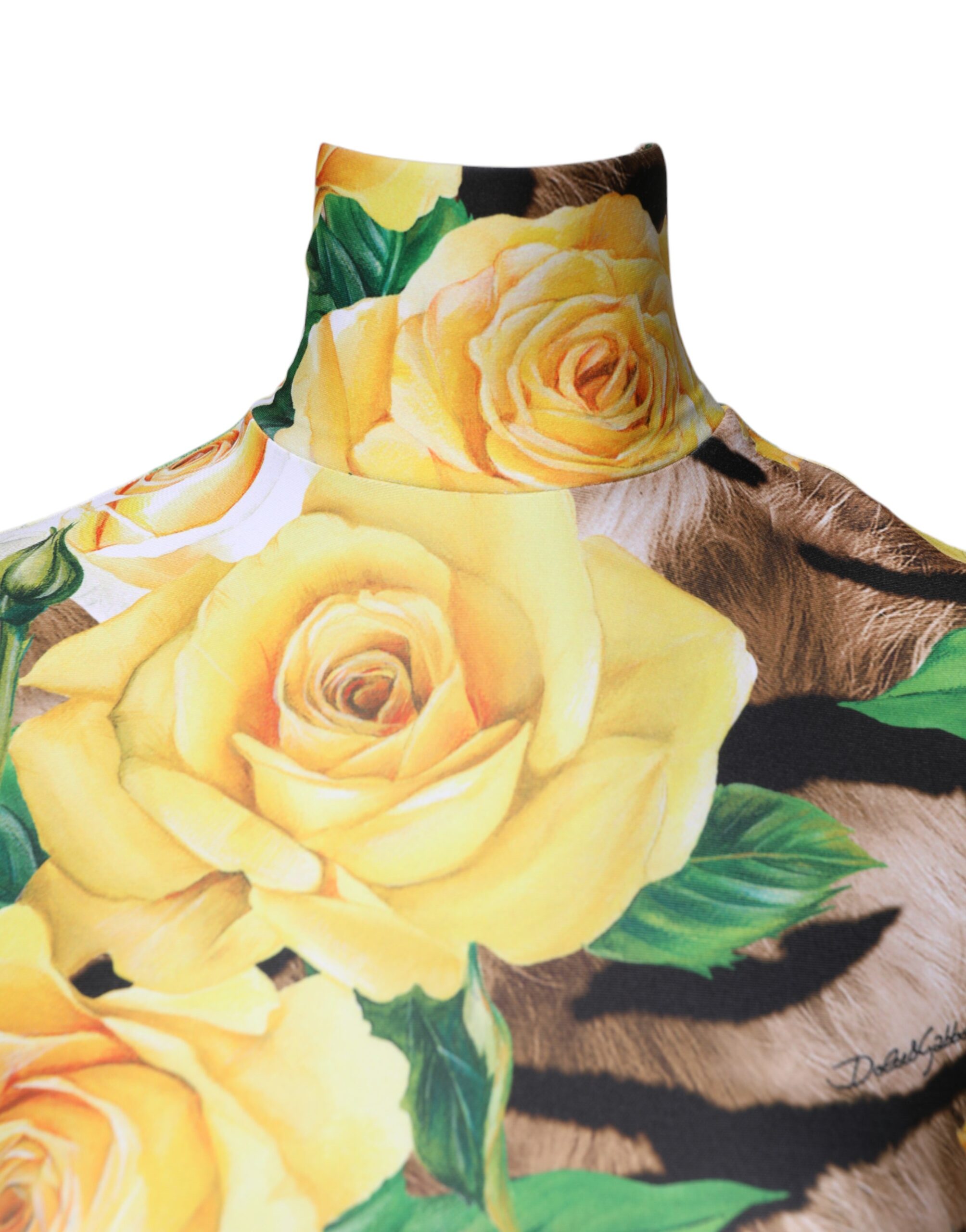 Dolce & Gabbana Multicolor Floral Print Sheath Mini Dress - Image 3