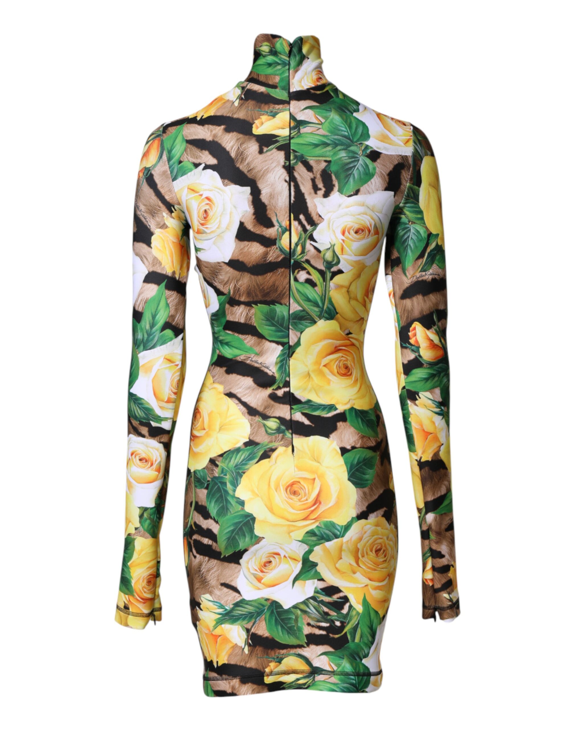 Dolce & Gabbana Multicolor Floral Print Sheath Mini Dress - Image 6
