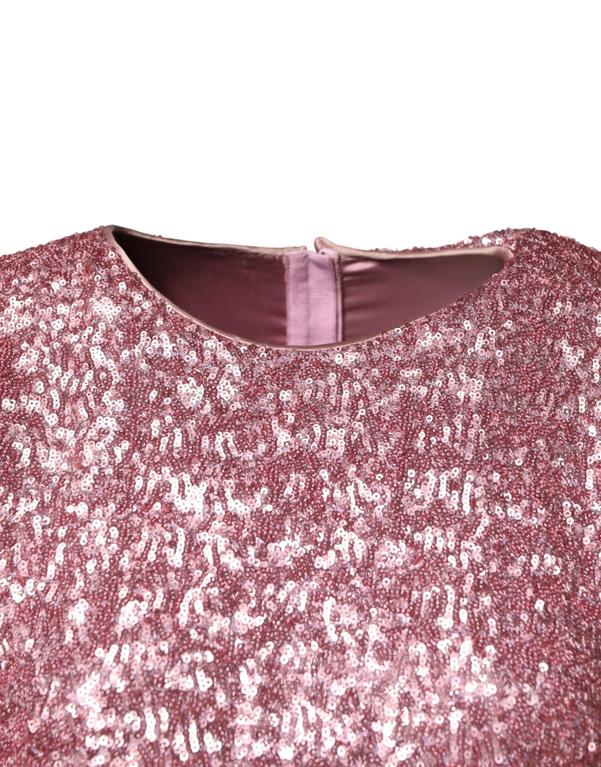 Dolce & Gabbana Pink Sequinned Mermaid Long Gown Dress - Image 3