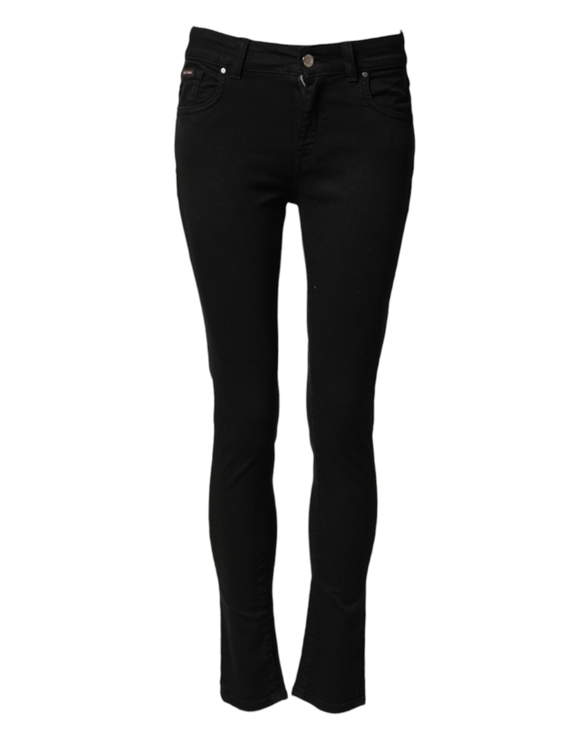 Dolce & Gabbana Black Cotton Skinny Mid Waist Denim Jeans - Image 2