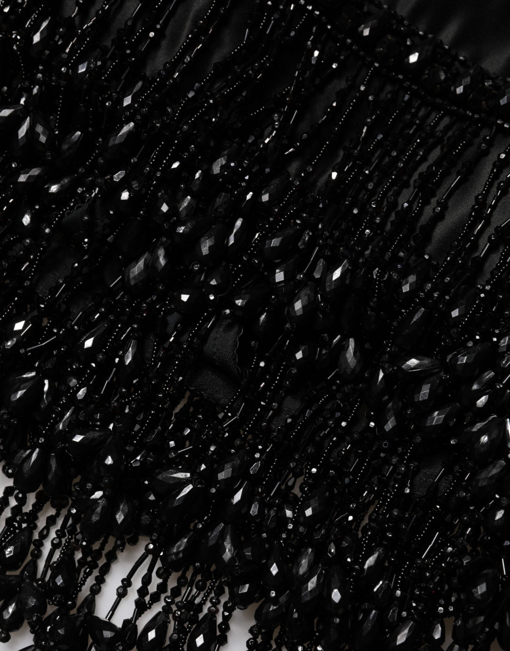 Dolce & Gabbana Black Nylon Embellished Lace Mini Skirt - Image 5