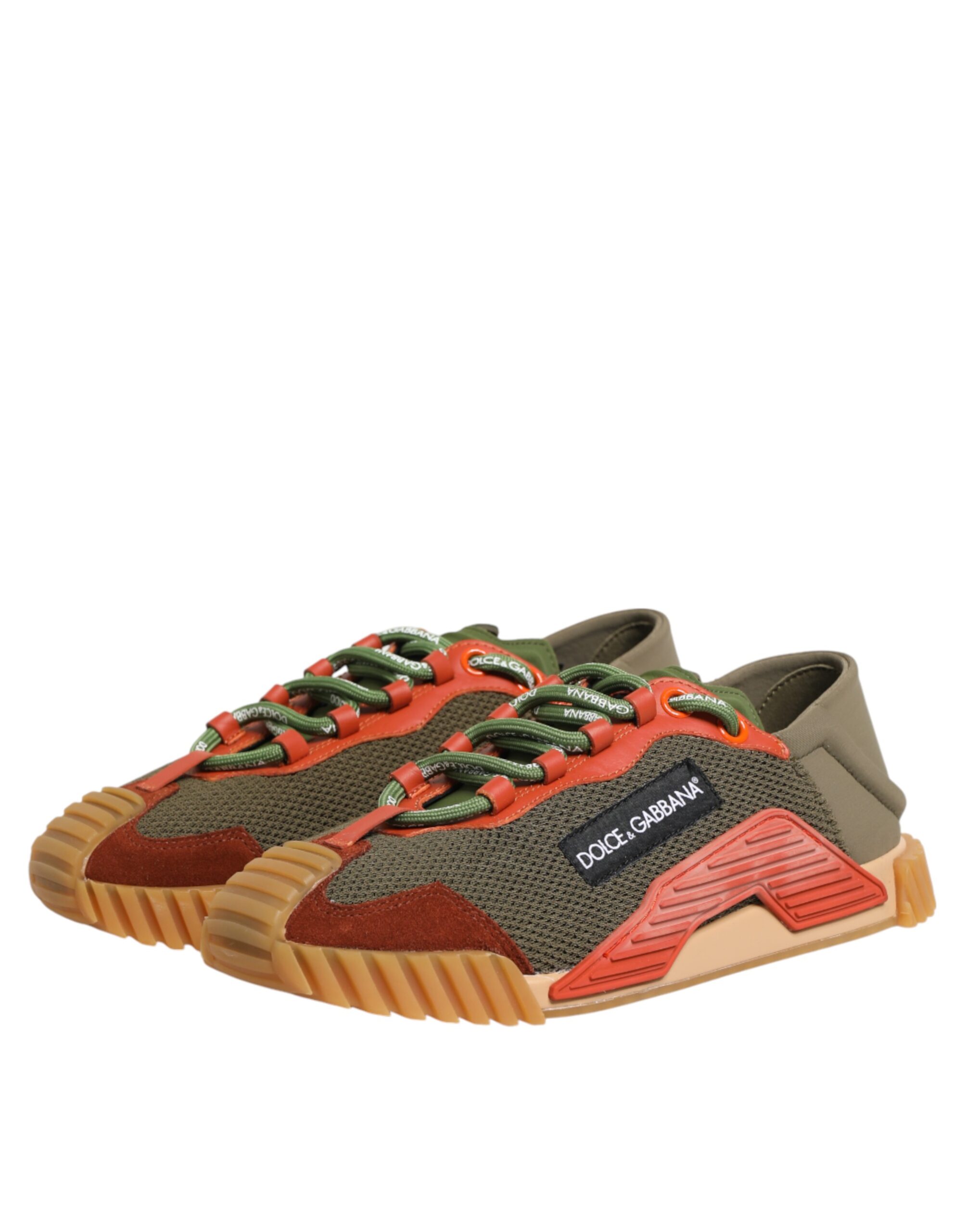 Dolce & Gabbana Multicolor Lace Up Low Top NS1 Sneakers Shoes - Image 5