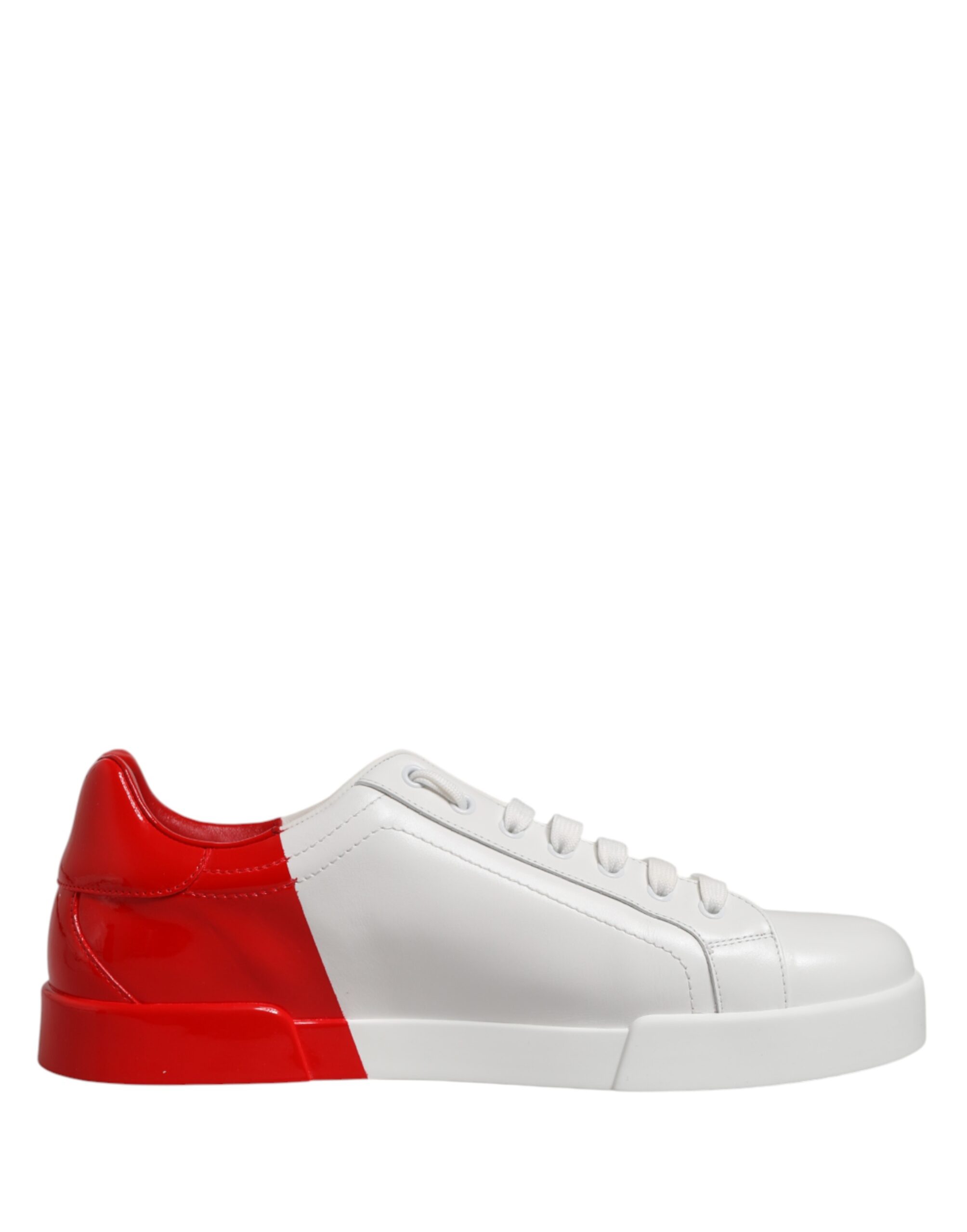 Dolce & Gabbana White Red Portofino Low Top Men Sneakers Shoes - Image 7