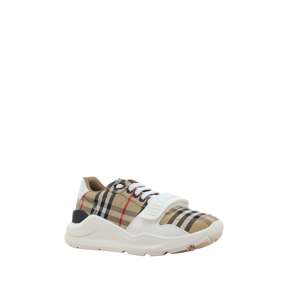 Burberry Beige Cotton Athletic Sneakers - Image 2