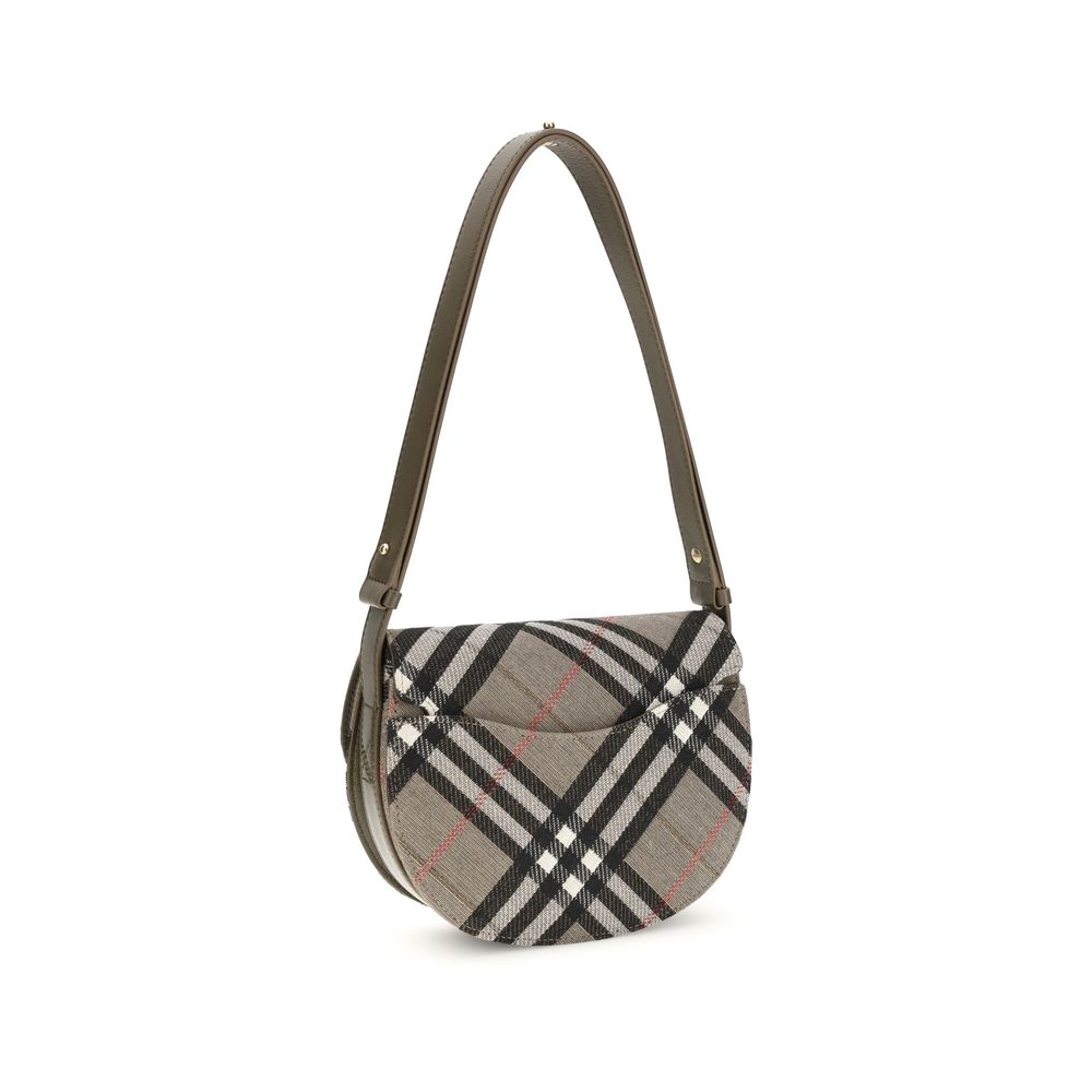 Burberry Gray Fabric Shoulder Bag - Image 3