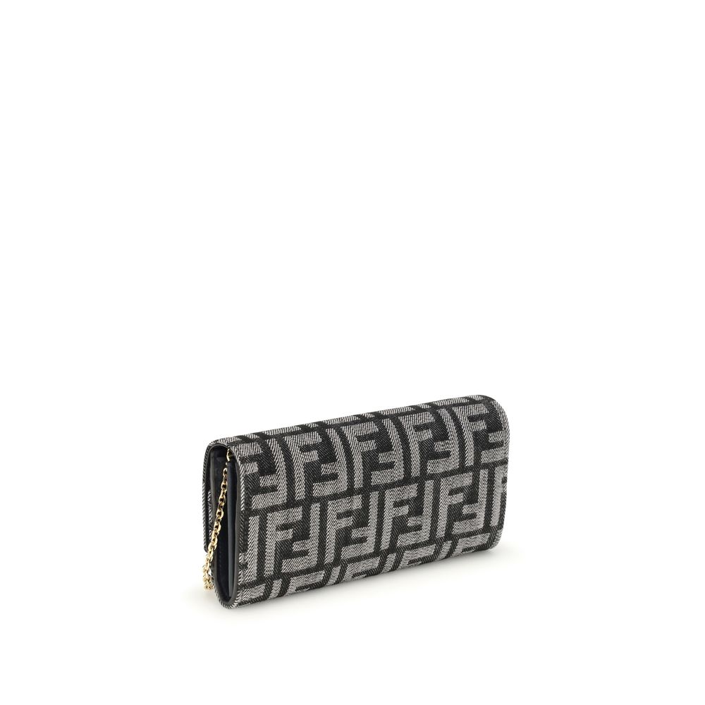 Fendi Blue Cotton Wallet - Image 3