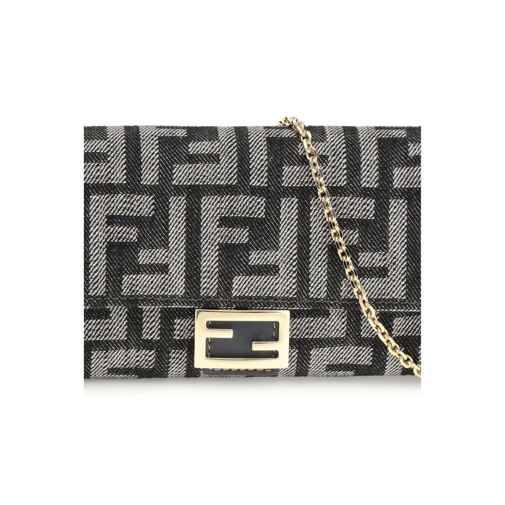 Fendi Blue Cotton Wallet - Image 4