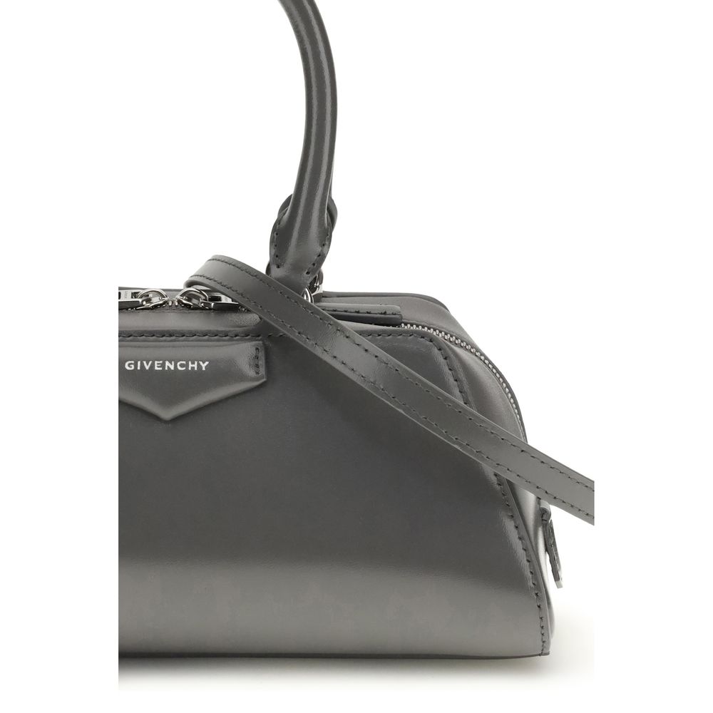 Givenchy Gray Calf Leather Bos Taurus Shoulder Bag - Image 4