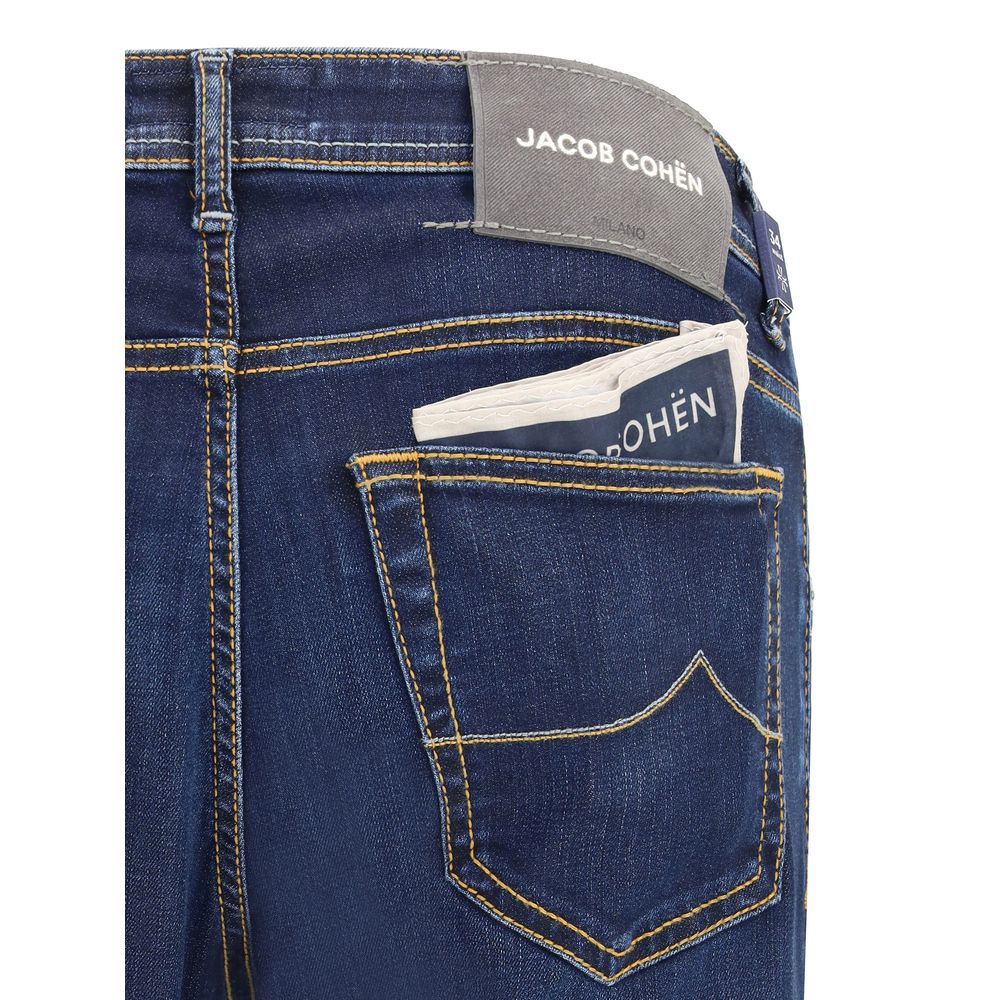 Jacob Cohen Blue Cotton Slim Fit Jeans - Image 3