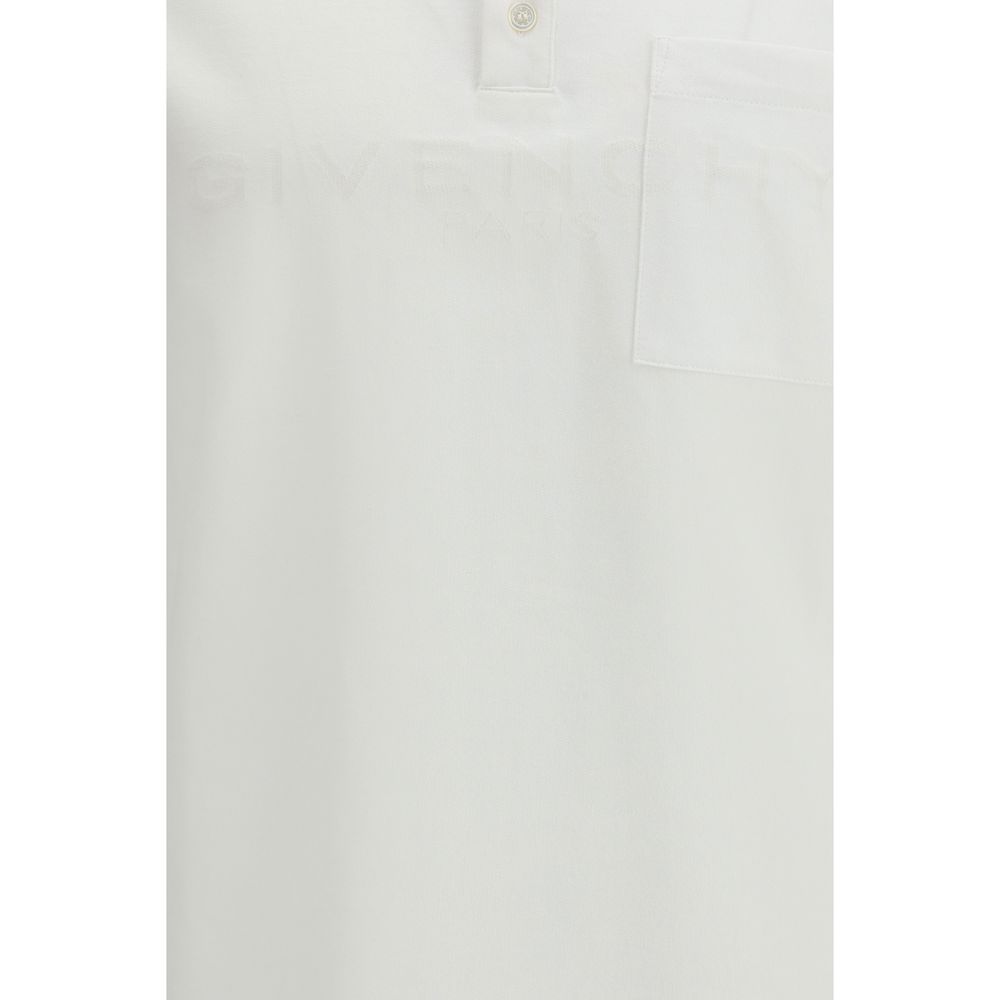 Givenchy White Cotton Polo Shirt - Image 3