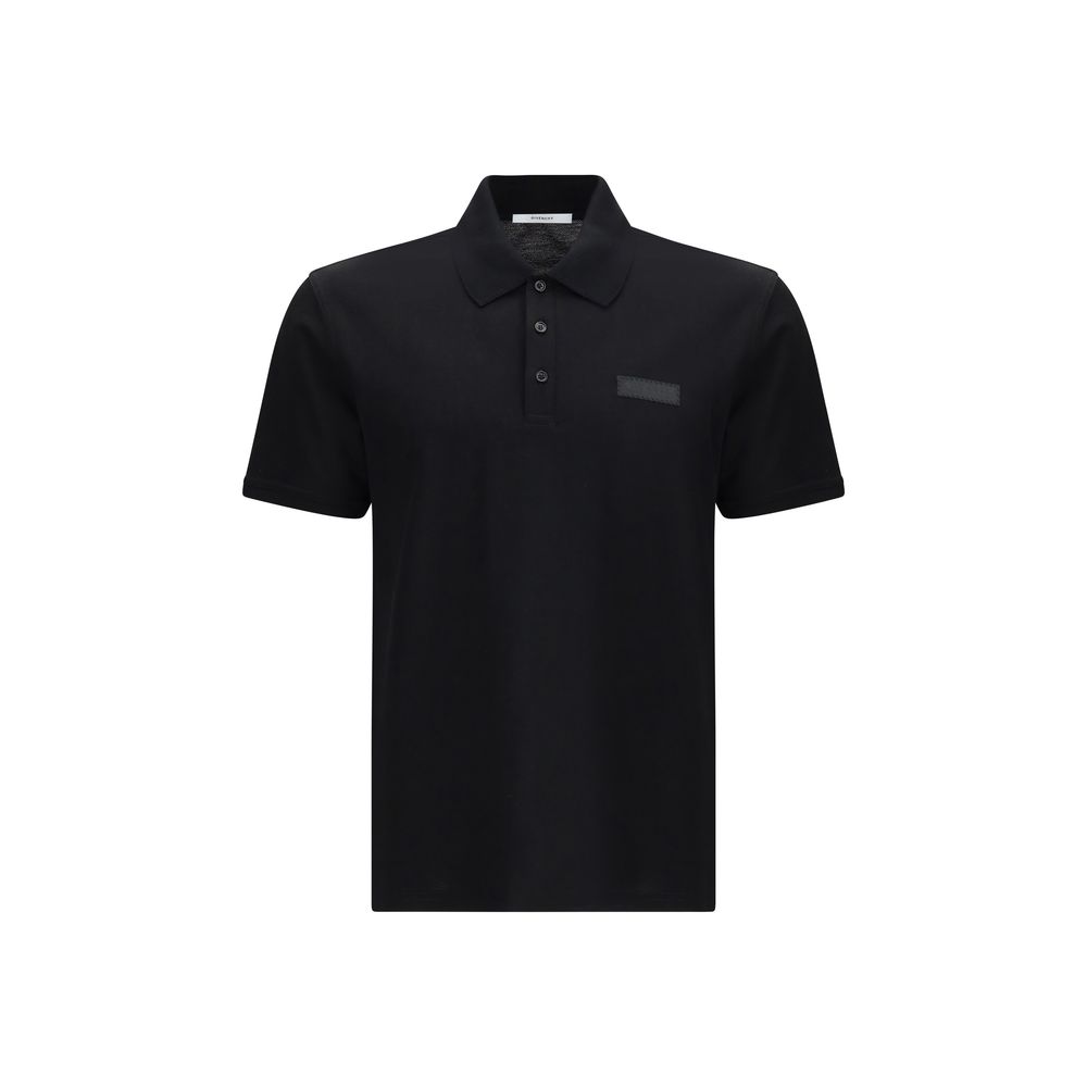 Givenchy Black Cotton Polo Shirt