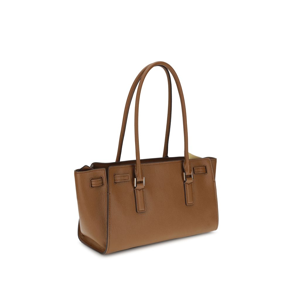 Michael Kors Brown Calf Leather Bos Taurus Shoulder Bag - Image 3
