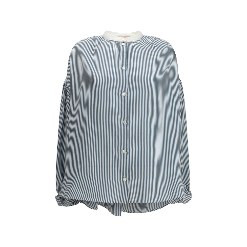 Kristina Ti Green Viscose Pattern Shirt