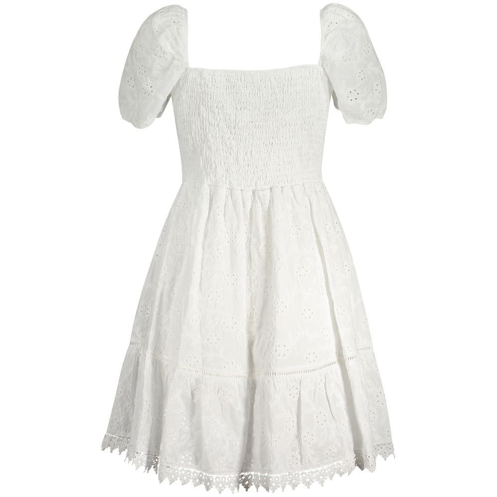 Guess Jeans White Cotton Dress - Image 2