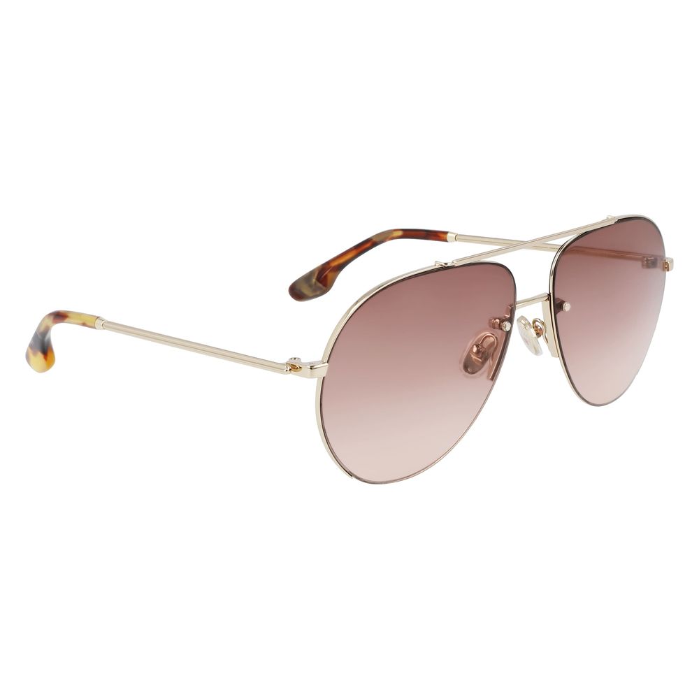 Victoria Beckham Gold Metal Sunglasses - Image 3