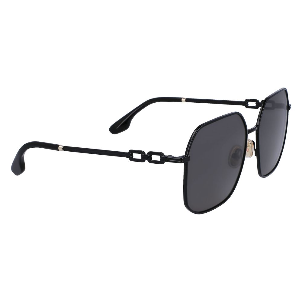 Victoria Beckham Black Metal Sunglasses - Image 3