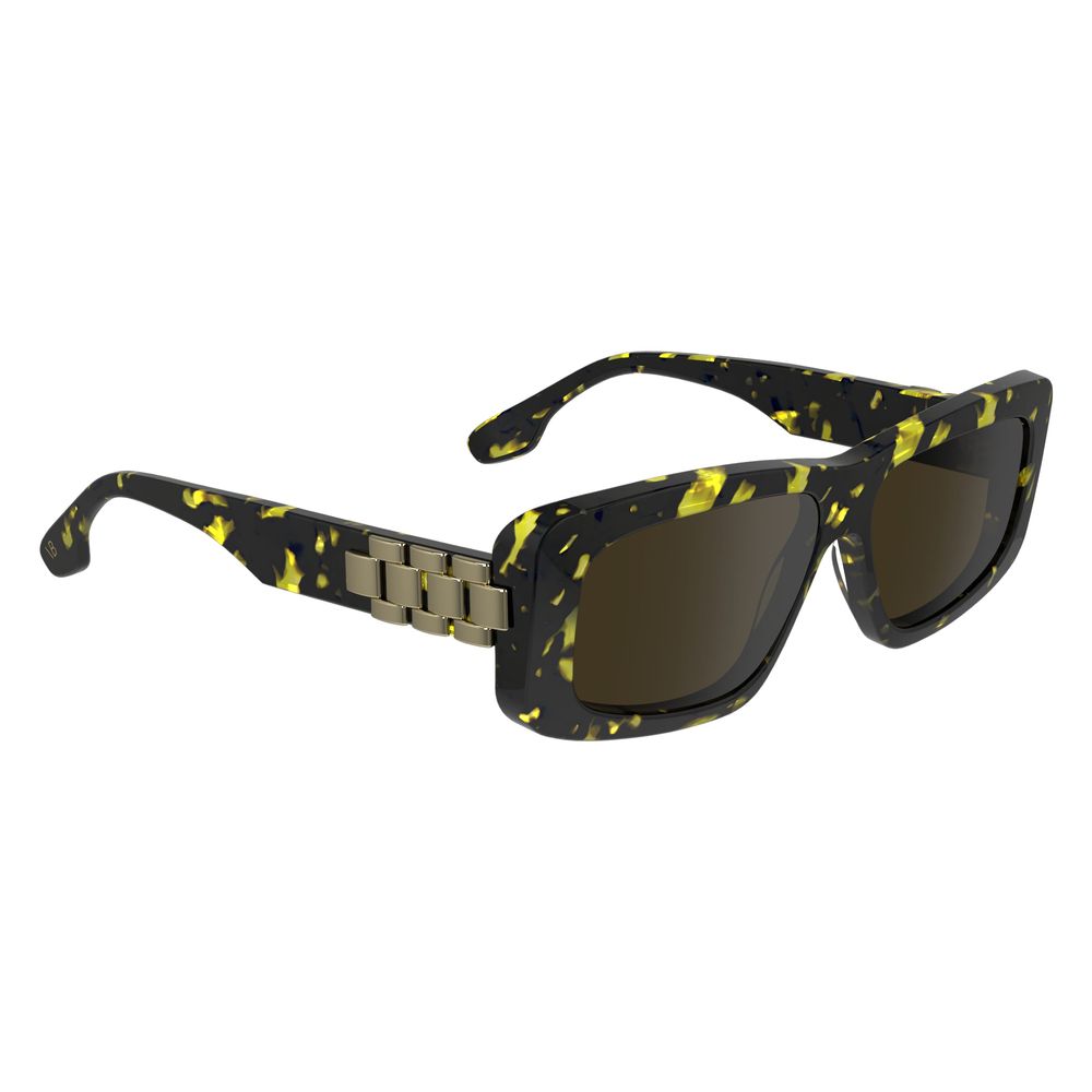 Victoria Beckham Yellow Acetate Sunglasses - Image 3