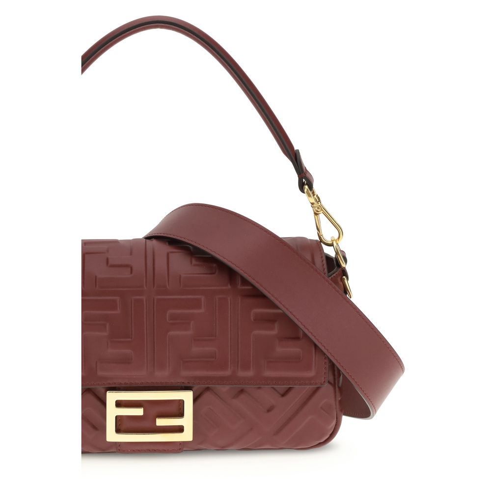 Fendi Bordeaux Calf Leather Bos Taurus Shoulder Bag - Image 4