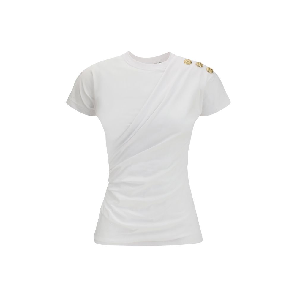 Balmain White Cotton T-Shirt