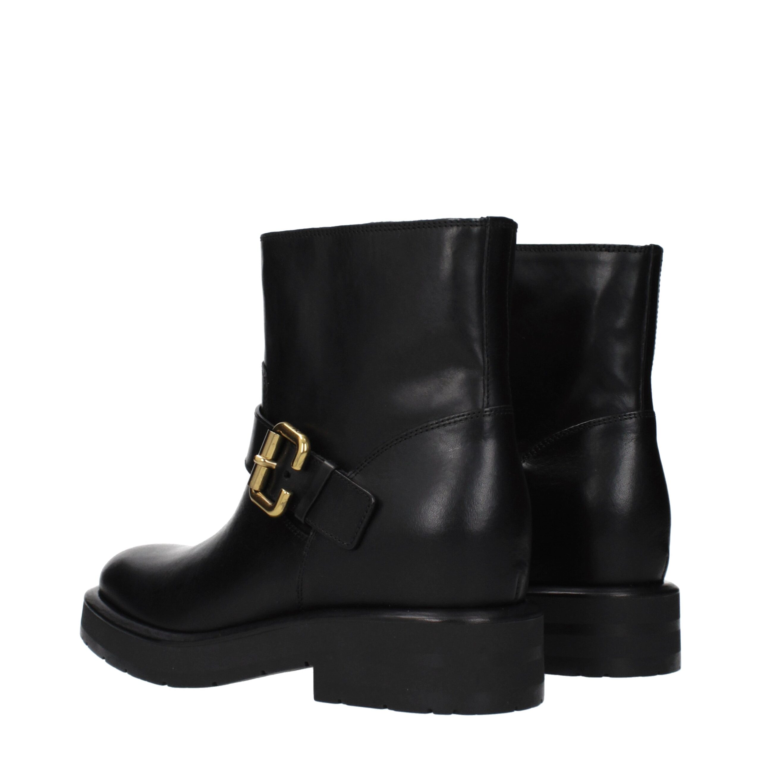 ChloƩ Black Leather Ankle Boots - Image 4