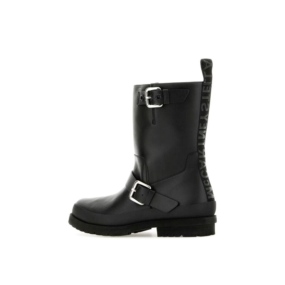 Stella McCartney Black Polyester Lace-Up Boots - Image 3