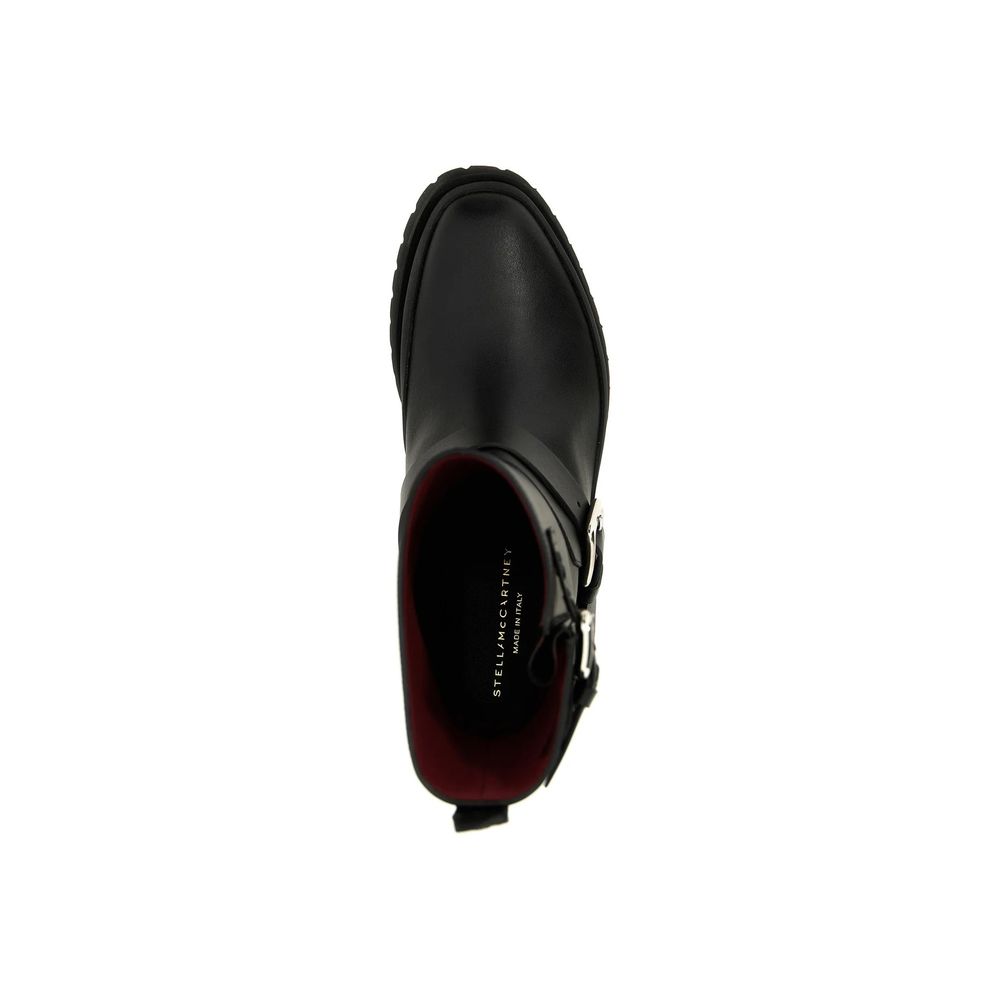 Stella McCartney Black Polyester Lace-Up Boots - Image 4