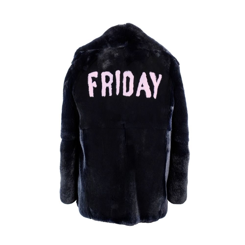 Alberta Ferretti Blue Rabbit Fur Coat - Image 4